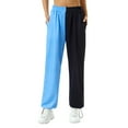 thumbnail image 6 of Biekopu Women Color Block Sweatpants Baggy High Waisted Jogger Pants Y2k Trendy Lounge Trousers with Pockets, 6 of 9