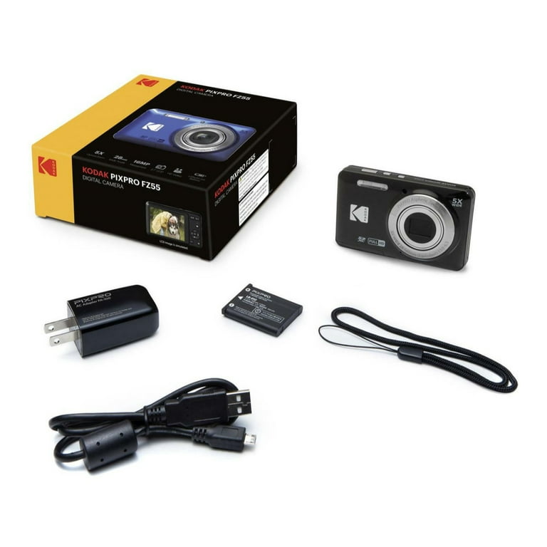 Kodak PIXPRO FZ55 Friendly Zoom Digital Camera (Black) with Accessory Kit  Bundle 