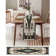 thumbnail image 4 of Table Runner 108 Inches Long for Kitchen Dining, Red Teal Brown Southwestern Dresser Scarf Farmhouse, Dining Table Decorations for Wedding/Parties, Ethnic Geometric Boho Retro 13 x 108 In, 4 of 9