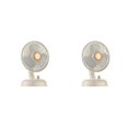 thumbnail image 2 of Kearding Ventilador portátil Cabeza oscilante Ventilador de pie Aire acondicionado Ventiladores de refrigeración silenciosos Oficina en el Blanco recargable 2Conjunto, 2 of 6