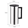 thumbnail image 3 of 1.6L Cold Water Kettle and Lid Metal Water Hot Cold Pitcher for Restaurant Hotel Home Black, 3 of 9