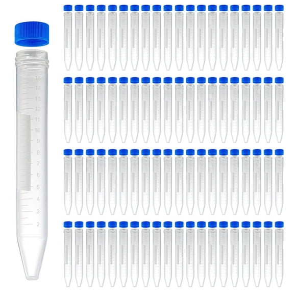 Tubos CóNicos para CentríFuga de 15 Ml, 300 Tubos de Ensayo de PláStico EstéRiles con Tapones de Rosca, Recipiente de Polipropileno