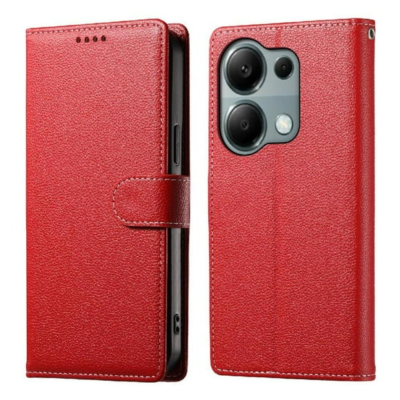 Funda para FOXDOCK Xiaomi Poco M6 Pro 4G– Cuero Premium, 3 ranuras para tarjetas, Protección contra impactos