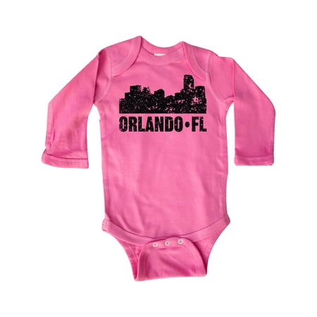 

Inktastic Orlando Skyline with Grunge Gift Baby Boy or Baby Girl Long Sleeve Bodysuit