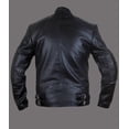 thumbnail image 4 of Noora New Men's Black Lambskin Leather Quilted Biker Jacket With Zipper Designer Motorcycle biker Leather Jacket SU031, 4 of 9