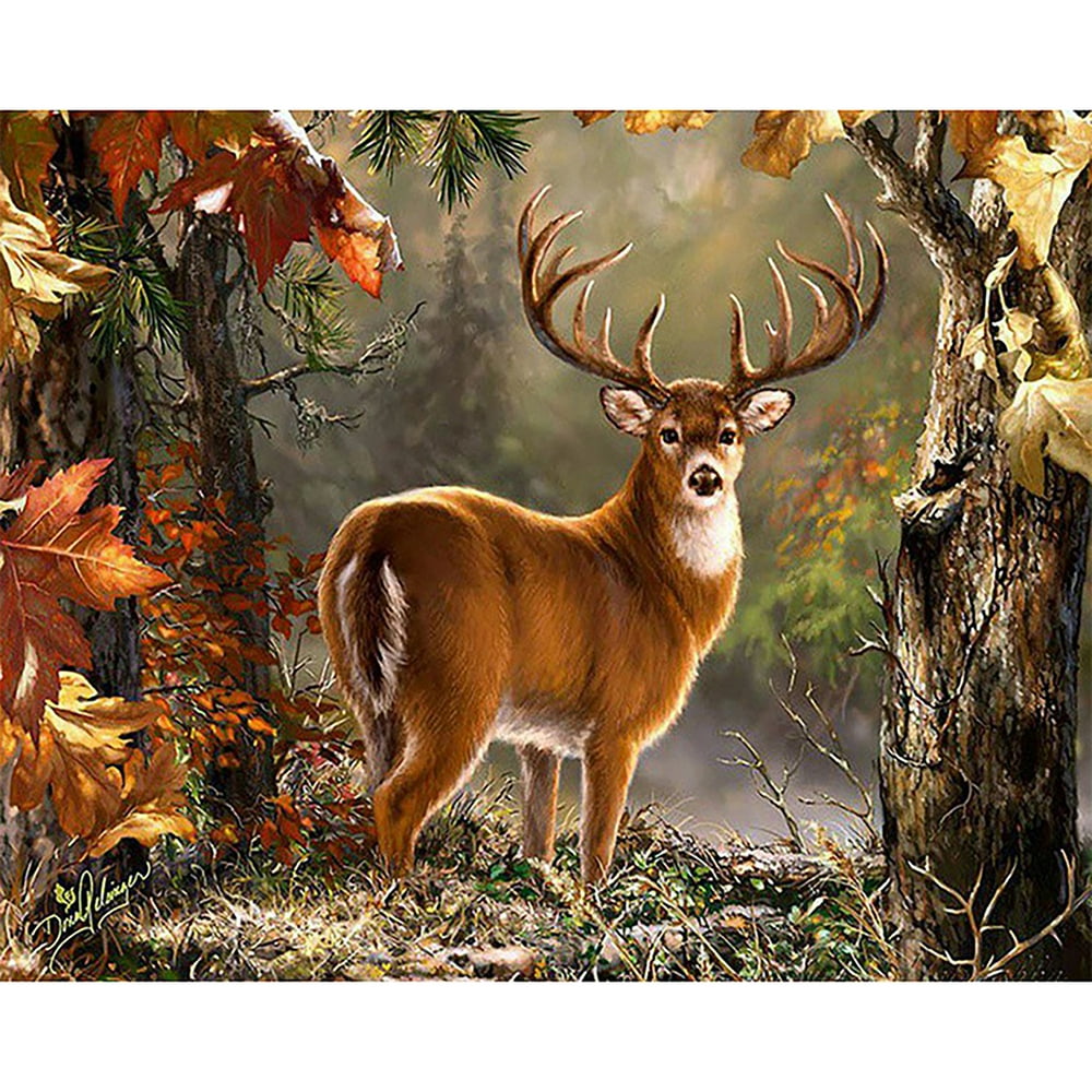 Yipa Deer DIY 5D Full Drill Diamond Painting By Number Kits Embroidery