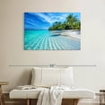thumbnail image 2 of Elephant Stock Maldives Beach Coast Wall Art - Horizontal Canvas Wall Art - Living Room Wall Decor - Beach Canvas - Blue And Beige Decor - 39" x 26", 2 of 8