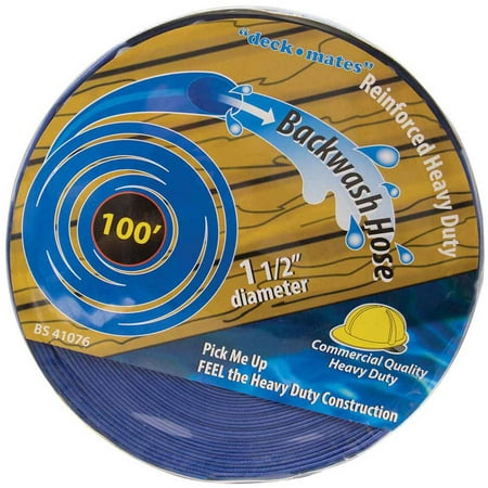 Blue Torrent 100 x 1.5u0022 Commercial Backwash Hose for Swimming Pools