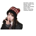 thumbnail image 4 of TRUBKH Crochet Beanie for Women Earflap Beanie Wool Braided Knit Hat Vintage Cashmere Knitted Hats Windproof Tassel Pullover Hat Knitted Beanies Hat and Hat Trapper Hat A2 Watermelon Red One Size, 4 of 4