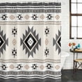 thumbnail image 3 of Gray Beige Boho Waterproof Fabric Shower Curtain,Ethnic Tribe Southwestern Vintage Waterproof Fabric Shower Curtain for Bathroom Curtains Bathtubs Hotel Shower Curtains with 12 Hooks Stall 54x78in, 3 of 8