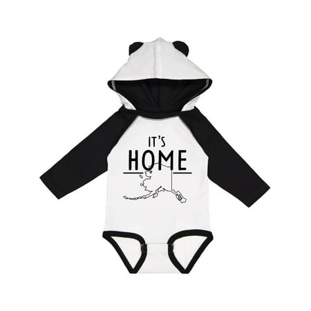 

Inktastic It s Home- Alaska State Outline Gift Baby Boy or Baby Girl Long Sleeve Bodysuit