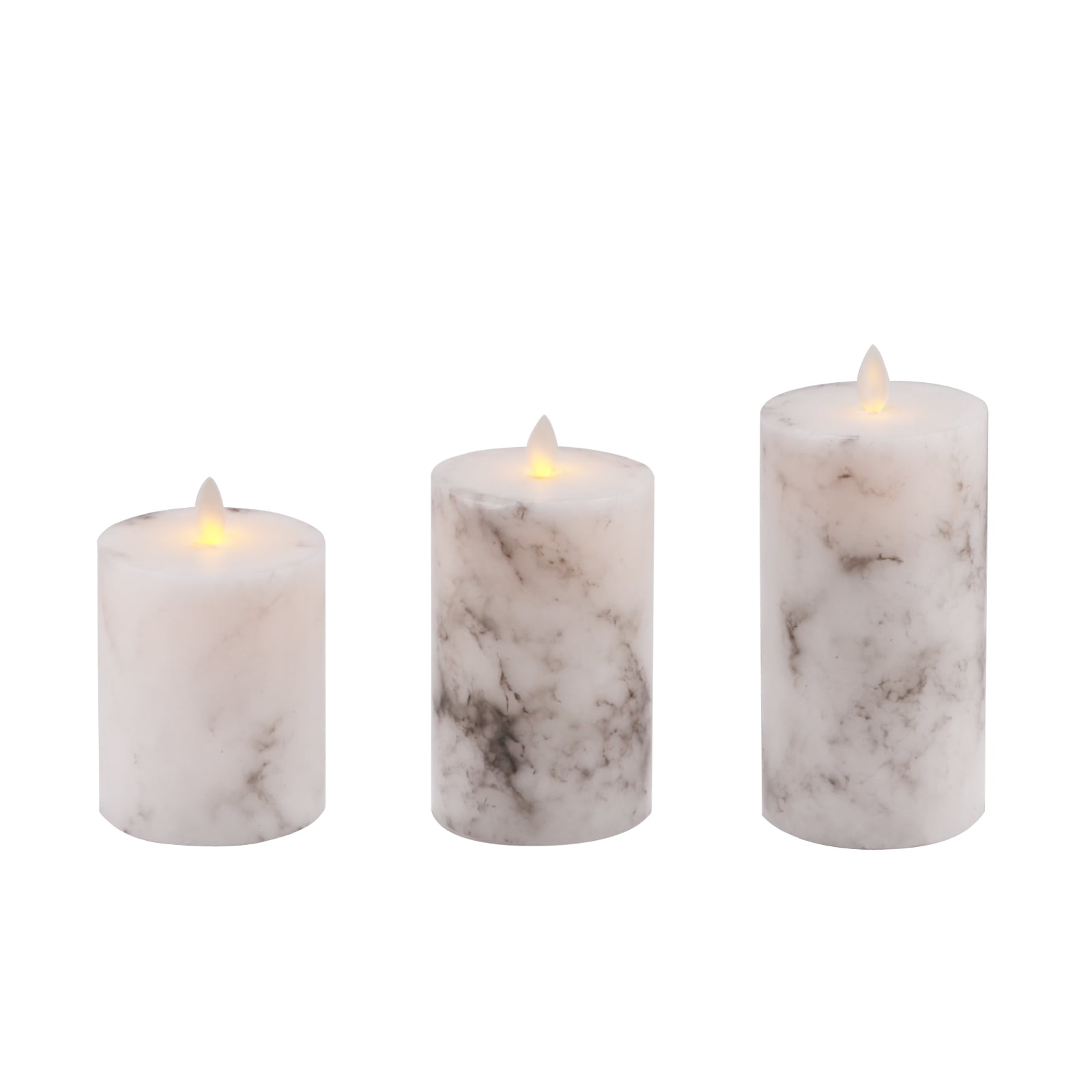 D:3.25 X H:4 5 6 Aongray LED Maple Leaf Candle Lights Pack of 3 Flameless Candles Battery Operated Pillar Real Wax Flickering Moving Wick Electric Candle Set with 10 Key Remote Control