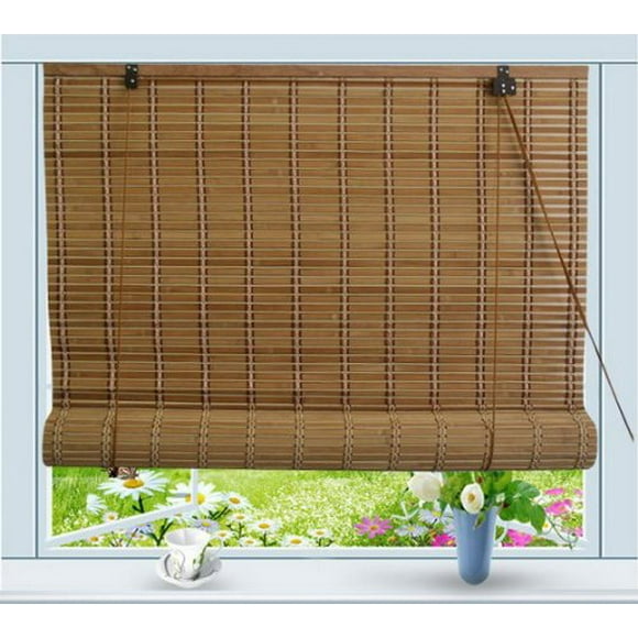 Bamboo Roll Up Window Blind Sun Shade W32" x H72"