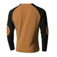 thumbnail image 4 of pstuiky camisetas de manga larga para hombre, Sudadera deportiva de manga larga para hombre, de color liso, en contraste, cómoda y con cuello redondo. salir tops xl, 4 of 8
