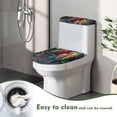 thumbnail image 5 of HELLHERO Parrot Toilet Lid Seat Cover & Bathroom Toilet Cozy Set with Fits All Toilet Shapes Polyester for Washable and Reusable, Easy to Install, 5 of 8
