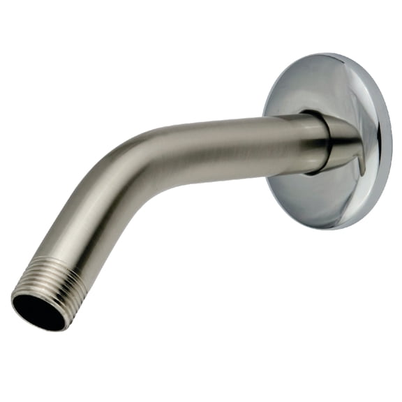 Kingston Brass K150K7 Trimscape 6-Inch Shower Arm with Round Flange in Brushed Nickel/Polished Chrome