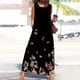 thumbnail image 2 of Estampado Casual Verano Cuello Redondo Vestido Floral Manga Corta Mujer Bolsillo Vestido Mujer Vestido Largo Pompotops ghjkhdj12487, 2 of 5