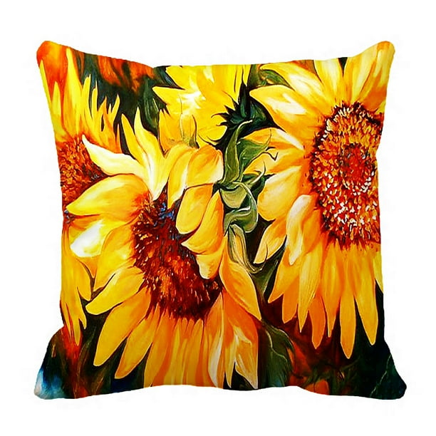 ZKGK Sunflowers Pillowcase Home Decor Pillow Cover Case Cushion Two Sides 18x18 Inches Walmart