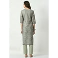 thumbnail image 2 of S MAJIDA Kurta Set for Women Ethnic Motifs Polyster Blend Kurta Pant Dupatta with 3/4 Sleeve, 2 of 5