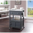 thumbnail image 2 of Fairfax Engineered Wood Kitchen Cart with Granite Top and Gray Base, 2 of 9