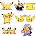 thumbnail image 1 of 7 Pcs Pikac Car Accessories Anime Car Decals Stickers Waterproof Car Stickers, 1 of 6
