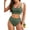 AD Green, variant on Eytino Bikini Set for Women Two Piece Swimsuit High Waisted Bathing Suits for Women Scoop Neck Adjustable Spaghetti Straps Bikini Swimwear Sky Blue M