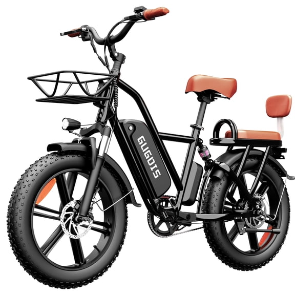 20" Fat Tire Electric Mountain Bicycle for Adults - 1000W Peak Motor, 48V Large Removable Battery, Up to 30MPH Top Speed & 50 Miles Range, All-Terrain E-Bike for Commute