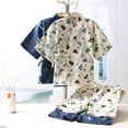 thumbnail image 4 of HTOOQ Pyjamas pour Enfants Garçons Robe Kimono Vêtements de Nuit Barboteuse Japonaise pour Bébé Manches Courtes HTOOQ Pyjamas HTOOQ pour Enfants Enfants Blanc - 100 Cm, 4 of 9