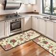thumbnail image 3 of Kitchen Rugs Sets Of 2,Pioneer Flower Floral Print Pattern Anti Fatigue Kitchen Mat Rugs Non Slip Washable,Decorative Kitchen Floor Mats for Kitchen,Sink,Laundry,17"x47"+17"x47", 3 of 5