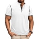 thumbnail image 1 of Ceisia Men's Slim Fit Stretch Stand-Up Collar Short Sleeve Shirt - Solid Color with Contrast Trim White XXXL Gifts, 1 of 7