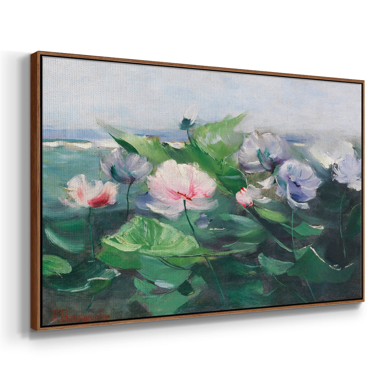 Vintage Botanical Print-LXIX By Wexford Home Framed in Walnut Wood Gallery Wrapped Canvas 17 in. x 25 in.