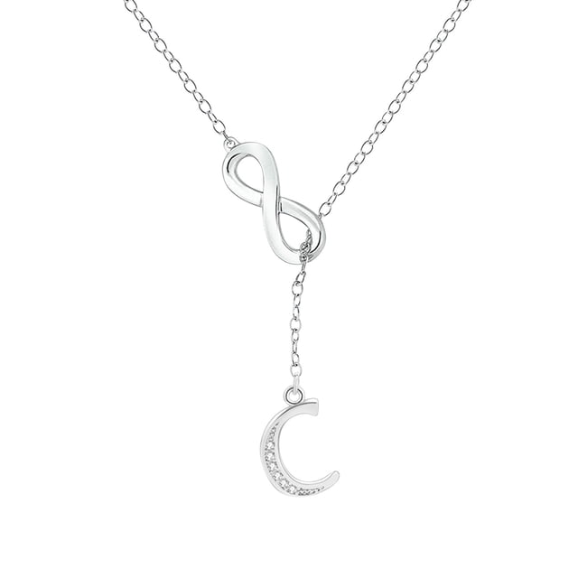 SIfdSeng Collier Initiale en Argent à Pompon en Forme de 8 pour Femmes Colliers en Argent pour Femmes A Z 26 Colliers Initiales Alphabet pour Adolescentes Bijoux