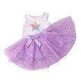 thumbnail image 3 of Poupées de Mode Fille Tenue de Fête Faite à la Main Belle Tenue de Fête pour Poupée de 18 Pouces Violet, 3 of 5