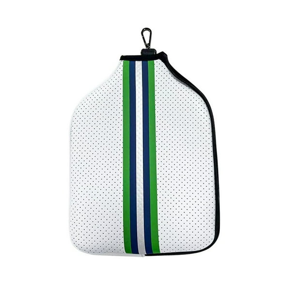 Pickleball Housse de Raquette 9.4 x 12.2 Pouces Sac de Rangement en Néoprène Blanc