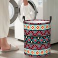 thumbnail image 7 of DouZhe Waterproof Collapsible Large Laundry Baskets, Bohemian Southwestern Native Retro Prints Circular Hamper with Handles, 7 of 7