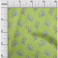 thumbnail image 1 of oneOone Cotton Jersey Green Fabric Leaves & Flower Floral Sewing Fabric By The Yard Printed Diy Clothing Sewing Supplies 58 Inch Wide, 1 of 4