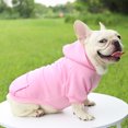 thumbnail image 4 of Sudadera con capucha para perro con bolsillos, ropa cálida para perros pequeños, ropa de chihuahua, ropa para cachorros y gatos (pequeño), color rosa, 4 of 5