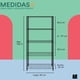 thumbnail image 5 of MUBSON Anaquel Metalico Multiusos con Resistencia de 80 Kilos por Estanteria. Rack Organizador 90x180 cm Ajustable de 4 y 5 Niveles para Almacén, Bodega y Oficina. Rack Shelf (5 Repisas), 5 of 9