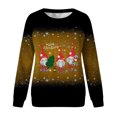 thumbnail image 4 of Qiopertar Chandail en Molleton à Col Rond pour Femmes Mode Décontractée Manches Longues Imprimé de Noël Blouse Offres de la Semaine Liquidation à Moins de 5$ jusqu'à 90 % de Réduction, 4 of 4