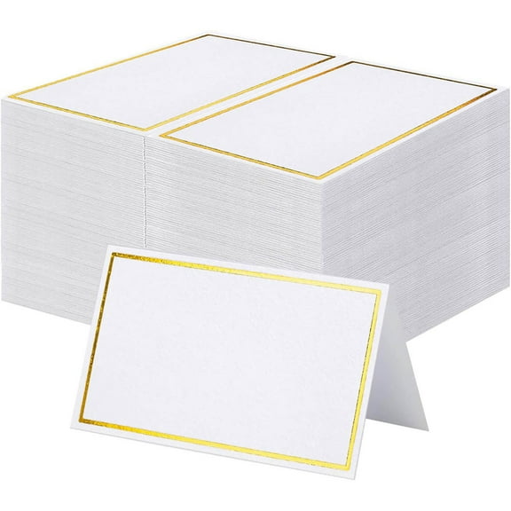ITSELFER 50pcs Wedding Place Cards Tent Cards Table Cards Name Place Cards For Table Setting Name Card For Table Blank Wedding Signs