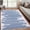 Blue, variant on Tzou Washable Stripe Soft Indoor Area Rugs 5'x7' Contemporary Geometric Carpet for Dining Room, Non Shedding(Black)