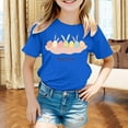 thumbnail image 2 of MIASHUI T-Shirt de Pâques pour Tout-Petites Filles T-Shirt à Manches Courtes pour Filles T-Shirt Lapin Oeufs pour Garçons Haut, Bleu, 3-4 Ans, 2 of 4