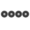 thumbnail image 1 of RC Wheel Rim Tires Set, 4PCS RC Crawler Wheel Rims Aluminum Alloy 5 Star Rims Set 120x46mm RC Tires Wheels Set, 1 of 7