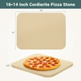 thumbnail image 3 of Unicook Heavy Duty Cordierite Large Pizza Stone for Oven and Grill, Non-stick Rectangular Baking Stone, 16" x 14", 3 of 9