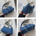 thumbnail image 6 of GZhLonKiMa Denim Hobo Bag for Women Shoulder Crossbody Bags Y2K Small Clutch Totes Handbag Evening Armpit Top Handle Purse 2023, 6 of 7