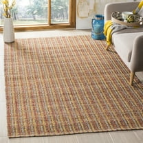 SAFAVIEH Cape Cod Ailbhe Geometric Area Rug, Beige/Rust, 5' x 8'