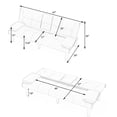 thumbnail image 4 of Gewnee 67 Inch Futon Sofa Bed,PVC Loveset Sofa with Cup Holder,Modern Sleeper Couch Bed for Apartment/Dorm/Small Office.Light Grey, 4 of 12