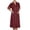 Wine, variant on Nurse Dress for Women's Button Down Lapel Short Sleeve Scrub Uniforms with Pockets Lightweight Scrubs Workwear Spa Salons Staff Solid Housekeeping Hospital Nurse Scrub Coat Uniform Dress
