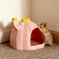 thumbnail image 6 of Serenable Ceramic Hamster House Cute Hamster Habitat for Rats Small Pets Dwarf Hamster Pink, 6 of 10