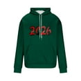 thumbnail image 4 of NTACZA Pullover Mens Big and Tall Hoodies Graphic New Years Green Sweatshirts Holiday Hooded Drawstring Men's Sweatshirt L, 4 of 5